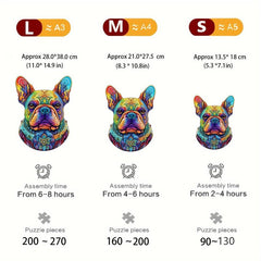 Wooden Animal Jigsaw Puzzle Dog DIY Wooden Puzzles For Adults And Child