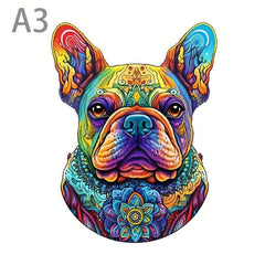 Wooden Animal Jigsaw Puzzle Dog DIY Wooden Puzzles For Adults And Child