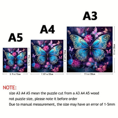 Colorful Butterfly Puzzle Irregular Wooden Brain Teaser Toy