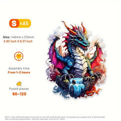 Dragon Wooden Puzzle High Difficulty Concentration Training