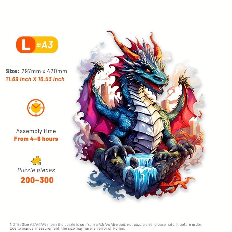 Dragon Wooden Puzzle High Difficulty Concentration Training