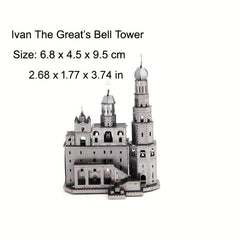3D Metal Jigsaw Puzzle Model Ivan The Great Clock