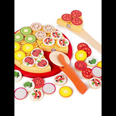 Wooden Pizza Toy Food Set for Kids