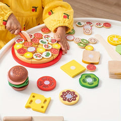 Wooden Pizza Toy Food Set for Kids