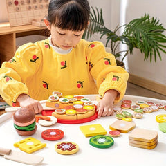 Wooden Pizza Toy Food Set for Kids