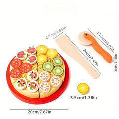 Wooden Pizza Toy Food Set for Kids