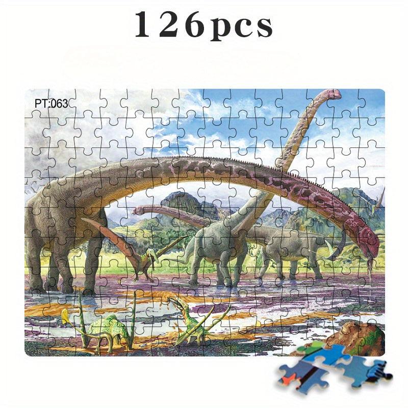 126pcs Dinosaur Series Puzzle Assembly Halloween Christmas Thanksgiving