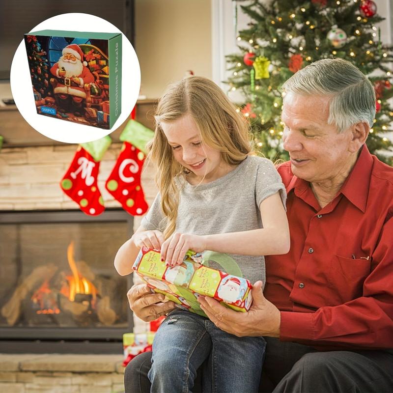 500Pcs Santa Christmas Jigsaw Puzzle Fun Learning Toy Family Time