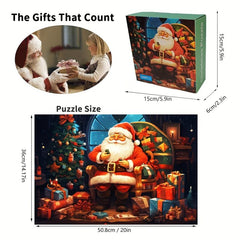 500Pcs Santa Christmas Jigsaw Puzzle Fun Learning Toy Family Time