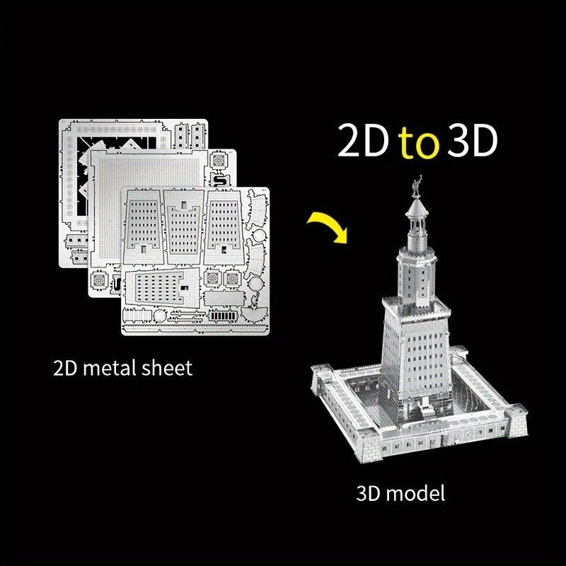 3D Metal Puzzle Alexander Lighthouse Educational Model