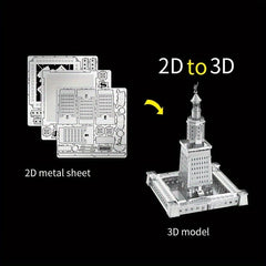 3D Metal Puzzle Alexander Lighthouse Educational Model