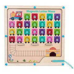 Wooden Magnetic Letter Matching Board Educational Toy