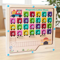 Wooden Magnetic Letter Matching Board Educational Toy