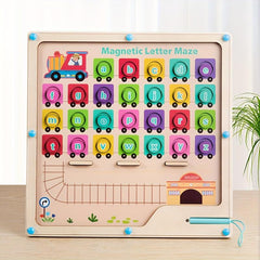 Wooden Magnetic Letter Matching Board Educational Toy