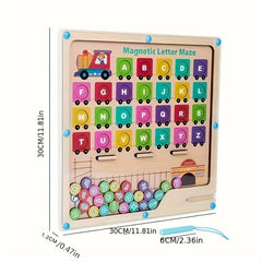 Wooden Magnetic Letter Matching Board Educational Toy