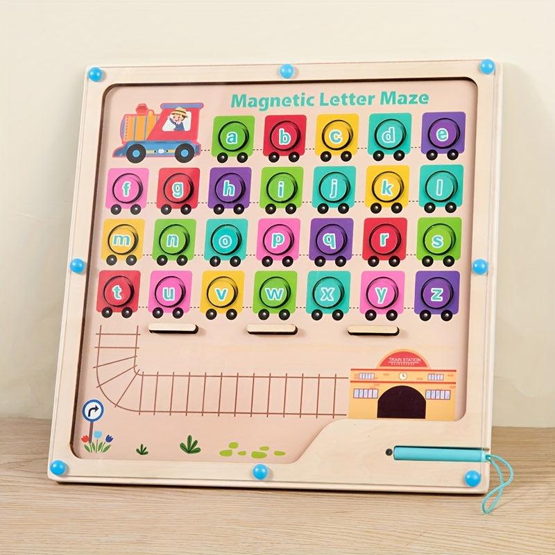 Wooden Magnetic Letter Matching Board Educational Toy