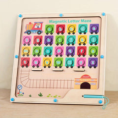 Wooden Magnetic Letter Matching Board Educational Toy