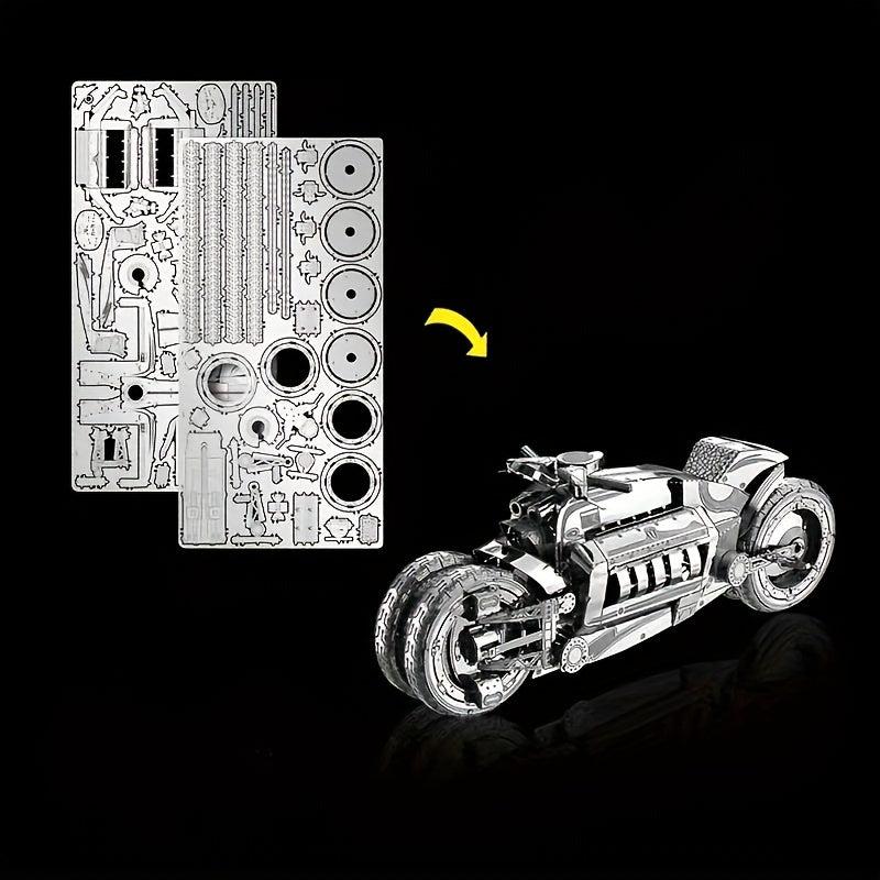 3D Metal Assembly Toy Motorcycle Model Puzzle Game