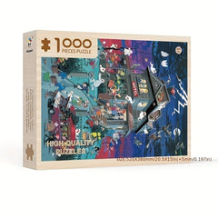 Wooden 1000 Pieces Halloween Christmas Puzzle Boxed
