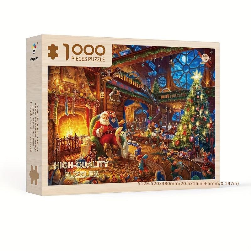 Wooden 1000 Pieces Halloween Christmas Puzzle Boxed