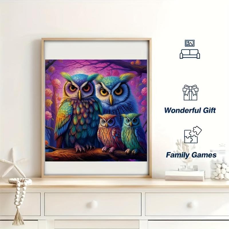 Colorful Owl Family Wooden Puzzle Highly Difficult Magic Toy