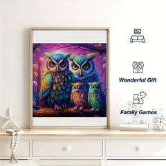 Colorful Owl Family Wooden Puzzle Highly Difficult Magic Toy