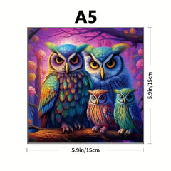 Colorful Owl Family Wooden Puzzle Highly Difficult Magic Toy