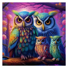 Colorful Owl Family Wooden Puzzle Highly Difficult Magic Toy