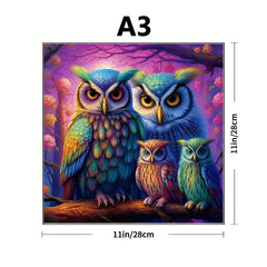Colorful Owl Family Wooden Puzzle Highly Difficult Magic Toy
