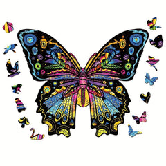 Butterfly Wooden Jigsaw Puzzle Irregular Animal Puzzle Gift Boxed