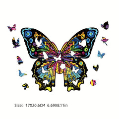 Butterfly Wooden Jigsaw Puzzle Irregular Animal Puzzle Gift Boxed