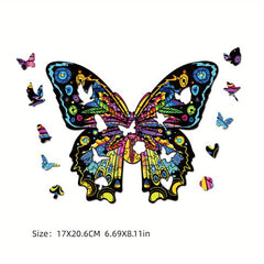Butterfly Wooden Jigsaw Puzzle Irregular Animal Puzzle Gift Boxed