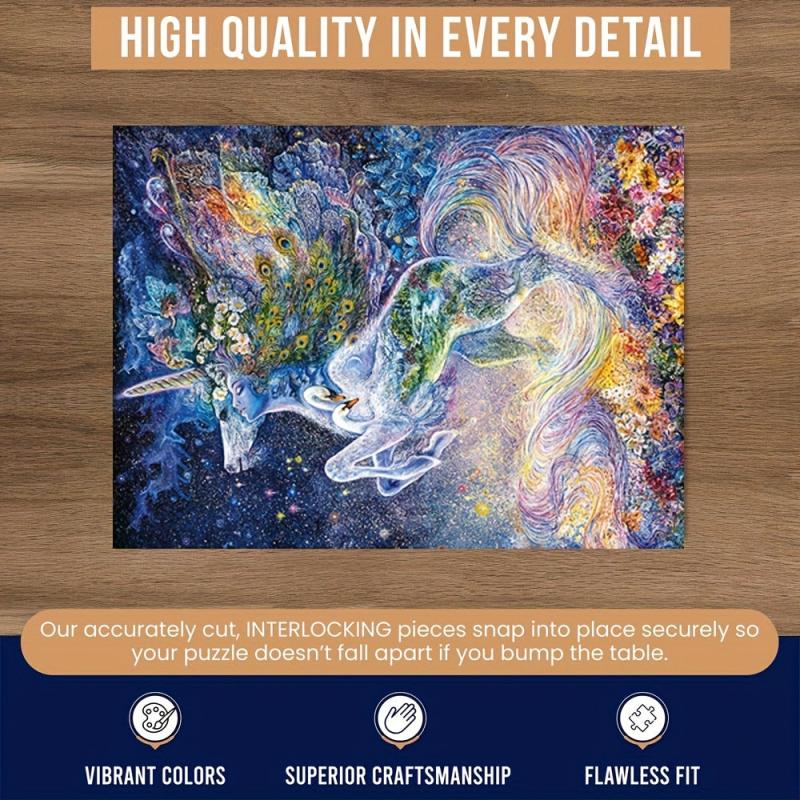 Unicorn Soul Wooden Puzzles For Adults - Creative Gift For Teenagers And Adults