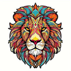 Wooden Puzzle Lion Irregular Shape Christmas Gift Adult Stress Reduction