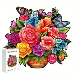 Christmas Flower Gift Box Wooden Puzzle - Unique Stress Reduction Gift