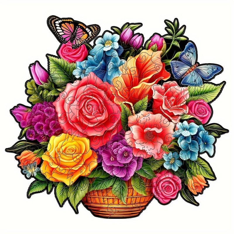 Christmas Flower Gift Box Wooden Puzzle - Unique Stress Reduction Gift