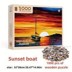 1000pcs Jigsaw Puzzles Perfect Gift Decompression Toys Home Wall Decoration