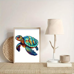 Christmas Wooden Puzzle Turtle Gift Irregular Shape Puzzle