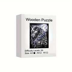Horse Skeleton Wooden Puzzle Educational Toy Gift