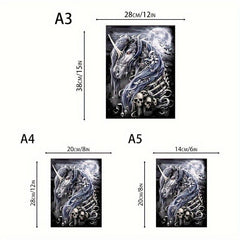Horse Skeleton Wooden Puzzle Educational Toy Gift