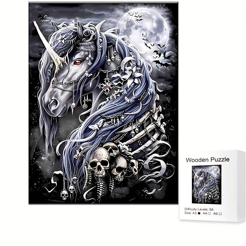 Horse Skeleton Wooden Puzzle Educational Toy Gift
