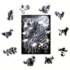 Horse Skeleton Wooden Puzzle Educational Toy Gift
