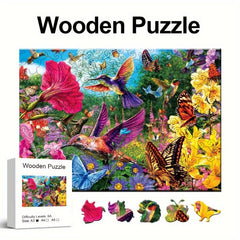 Birds Butterflies And Flowers Wooden Puzzle Toys For Adults Kids
