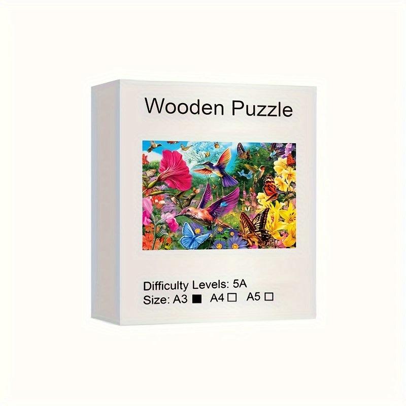 Birds Butterflies And Flowers Wooden Puzzle Toys For Adults Kids