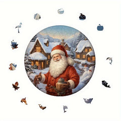 Christmas Wooden Puzzle Special Shapes Adult Birthday Party Games