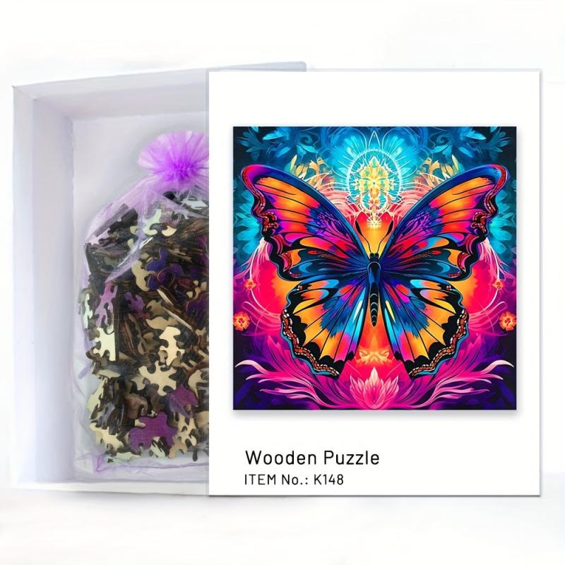 Butterfly Wooden Puzzle High Difficulty Concentration Training
