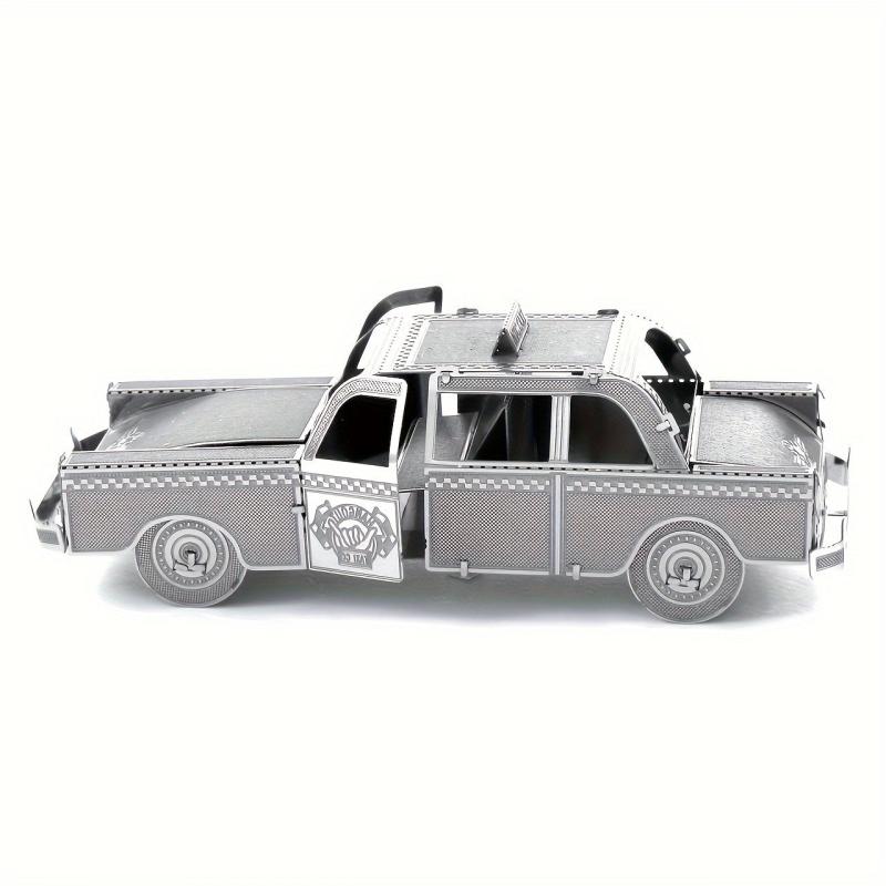 3D Metal Puzzle Taxi DIY Model Glue Assembly High Difficulty Puzzle Gift