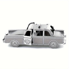 3D Metal Puzzle Taxi DIY Model Glue Assembly High Difficulty Puzzle Gift