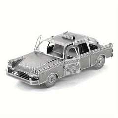 3D Metal Puzzle Taxi DIY Model Glue Assembly High Difficulty Puzzle Gift