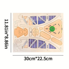 3D Wood Puzzle Famous Landmark Building Model DIY Toy